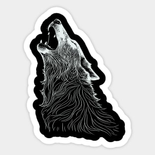 Howling Wolf Sticker